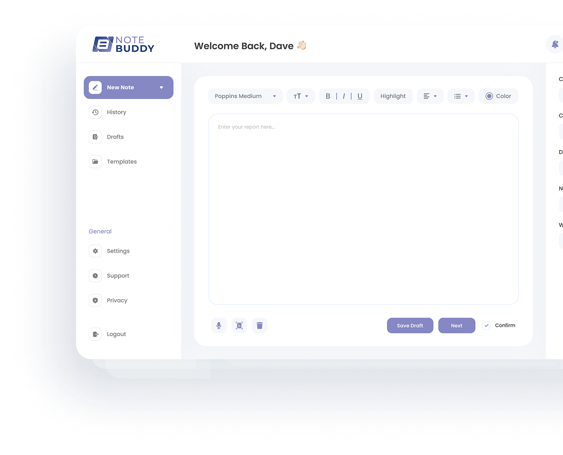 AI case notes for community services